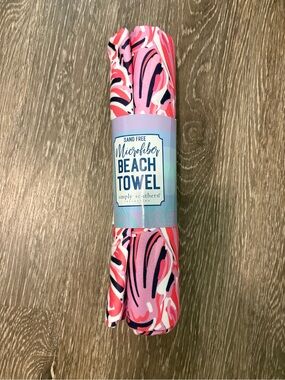 Simply Southern Pink & Navy Microfiber Beach Towel